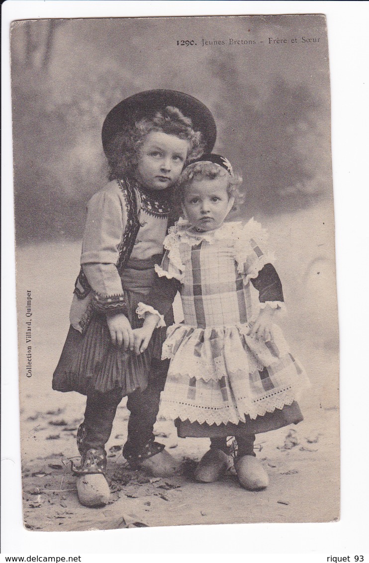 Lot 6 Cp D'Enfants En Costumes Bretons Divers (voir Scans) - Trachten