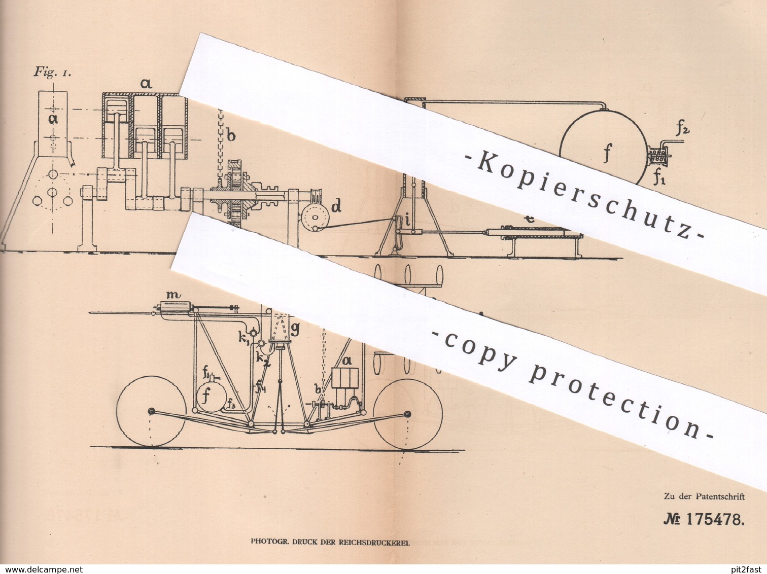 Original Patent - J. Hofmann , Berlin , 1906 , Flugmaschine Mit Luftbehälter | Luftpumpe , Fliegen , Flieger , Luftfahrt - Historische Dokumente