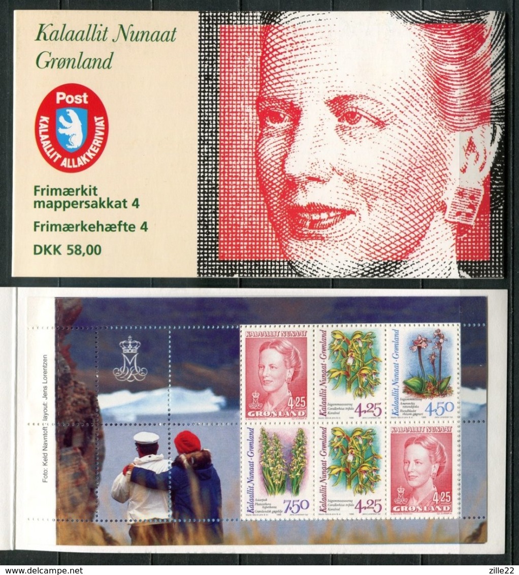 Grönland Mi# MH 4 Postfrisch MNH - Queen Margrethe + Flora - Libretti