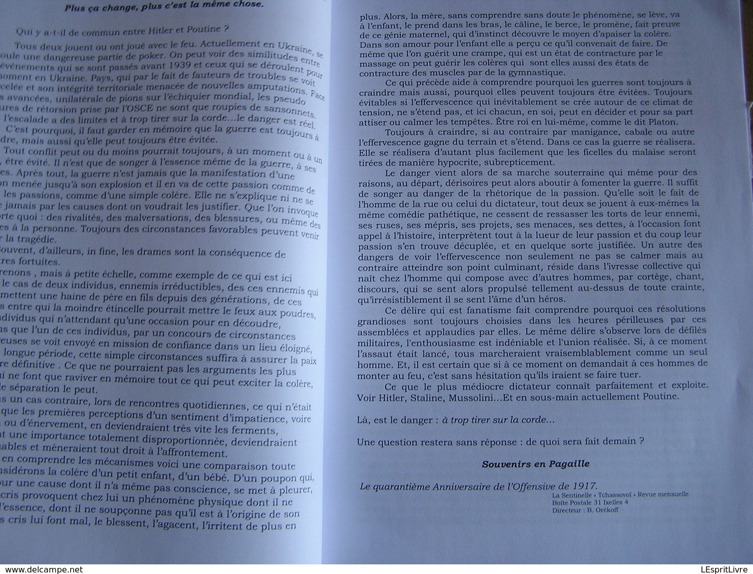 A.C.M .Feuillet N° 35 Guerre 14 18 Auto Canon Mitrailleuse ACM Auto Blindée Russie ASBL Souci De La Mémoire - Oorlog 1914-18