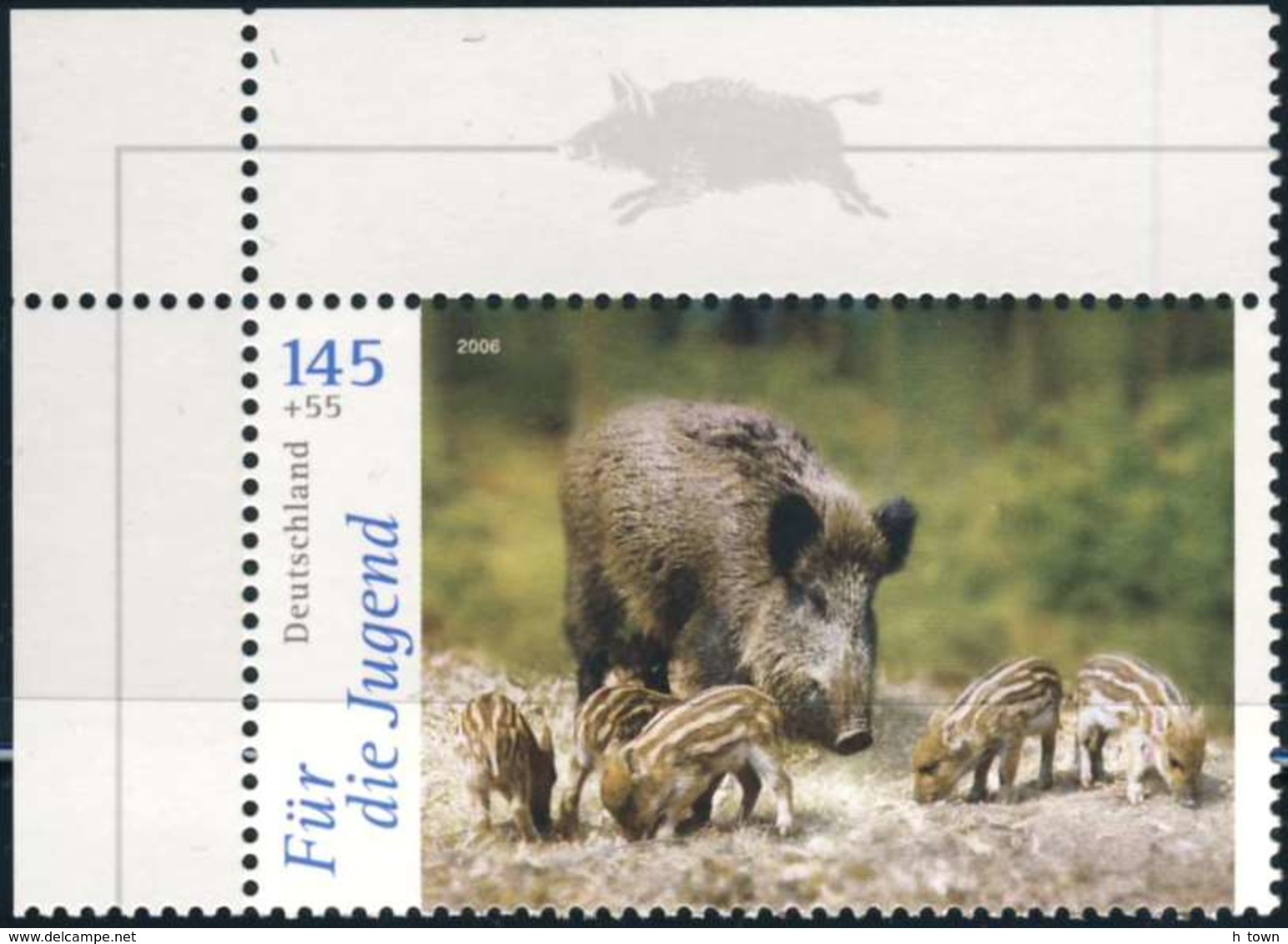 5160  Sanglier: Timbre D'Allemagne (2006) Avec Bordure Intéressante -  Wild Boar Stamp  With Nice Margin! - Wild