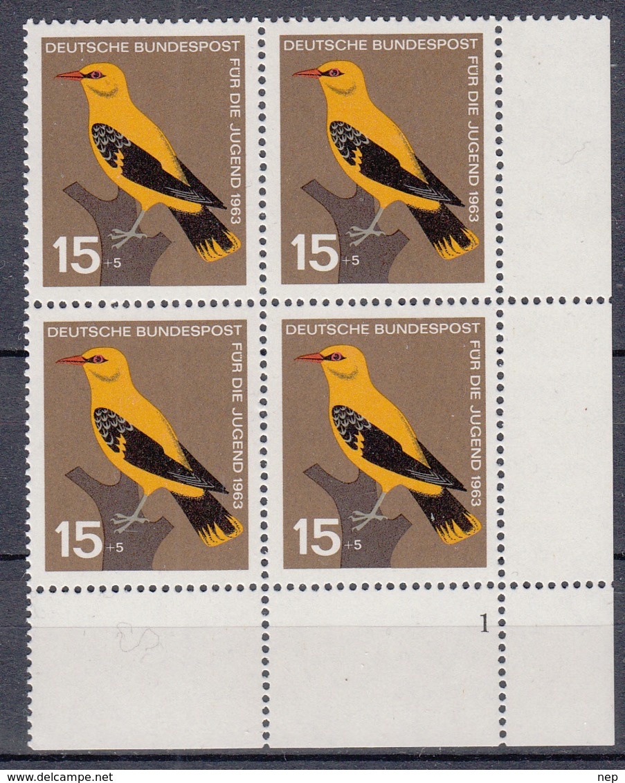 BUND - Michel - 1963 - Nr 402 (nr. Platte 1 /Viererblock) - MNH** - Ungebraucht