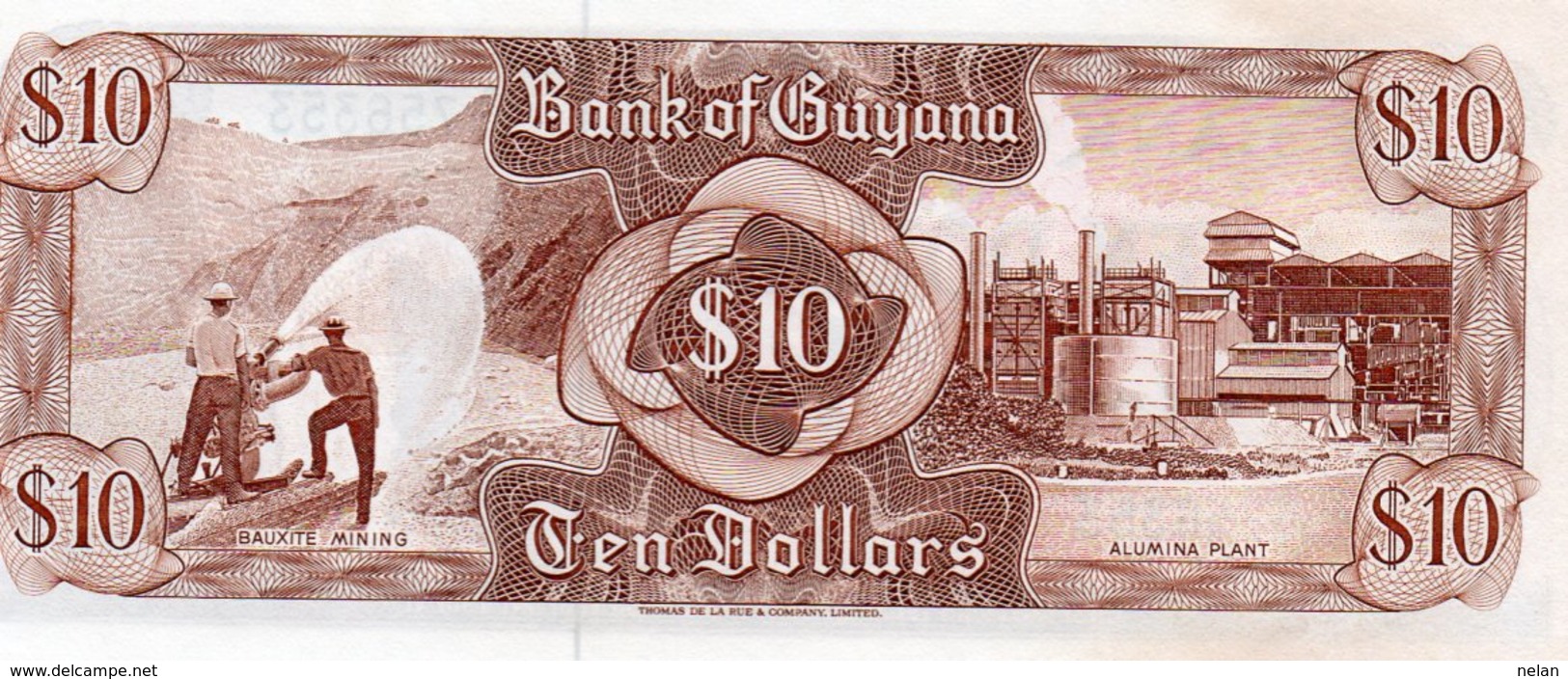 GUYANA 10 DOLLARS 1989  P-23d  UNC - Guyana