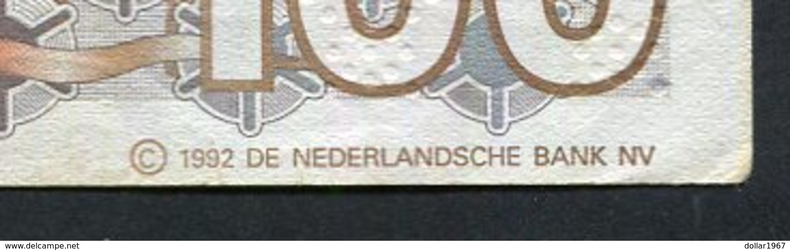 Banknote 100 gulden 'Steenuil' 1992 NetherlandsHolland