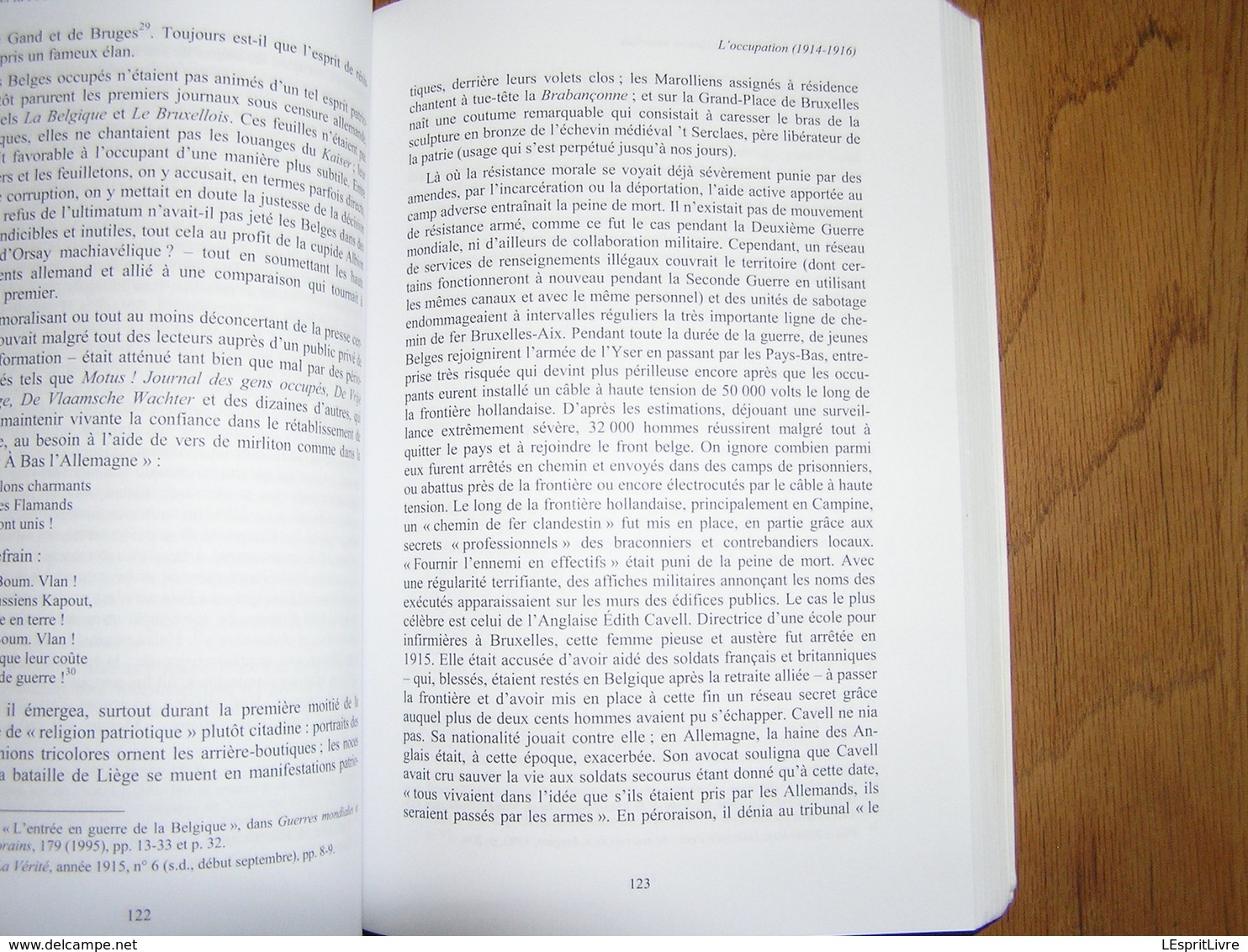 LA BELGIQUE ET LA PREMIERE GUERRE MONDIALE De Schaepdrijver Régionalisme 14 18 Yser 1914 1918 Collaboration Activisme