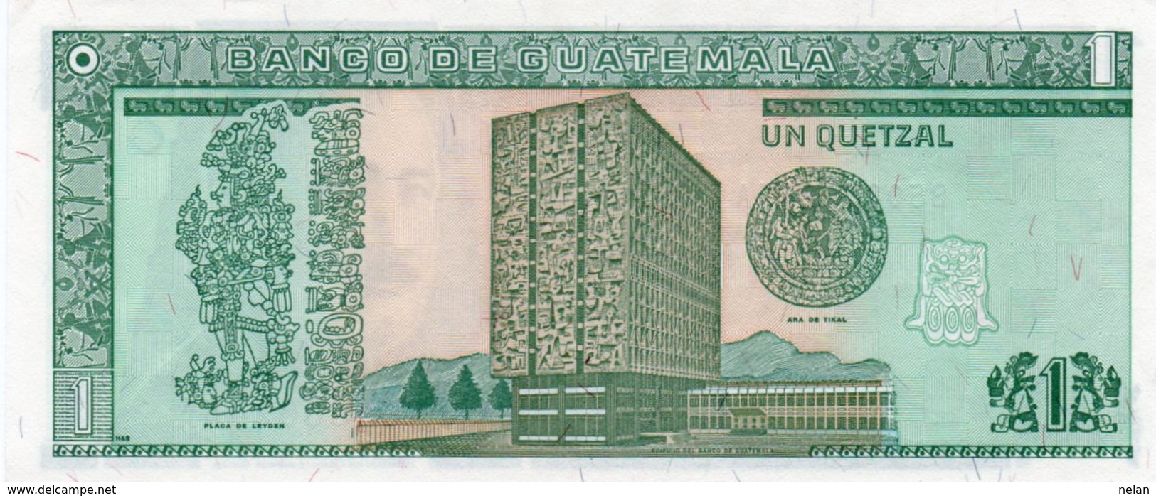 GUATEMALA 1 QUETZAL 1996 P-97a  UNC - Guatemala