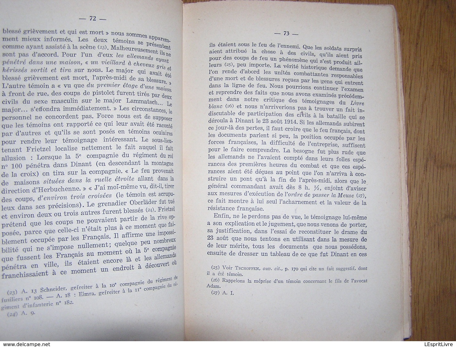 LE SAC DE DINANT Régionalisme Guerre 14 18 Massacre Martyrs Documents Allemands Rapport Leffe Neffe Saint Médard Pierre