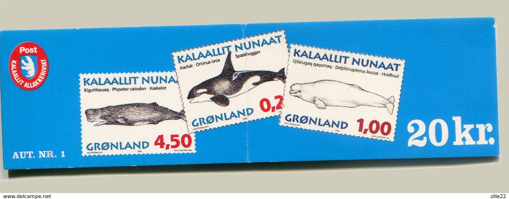 Grönland Mi# Automaten-MH 1 Gestempelt - Fauna Whales - Markenheftchen