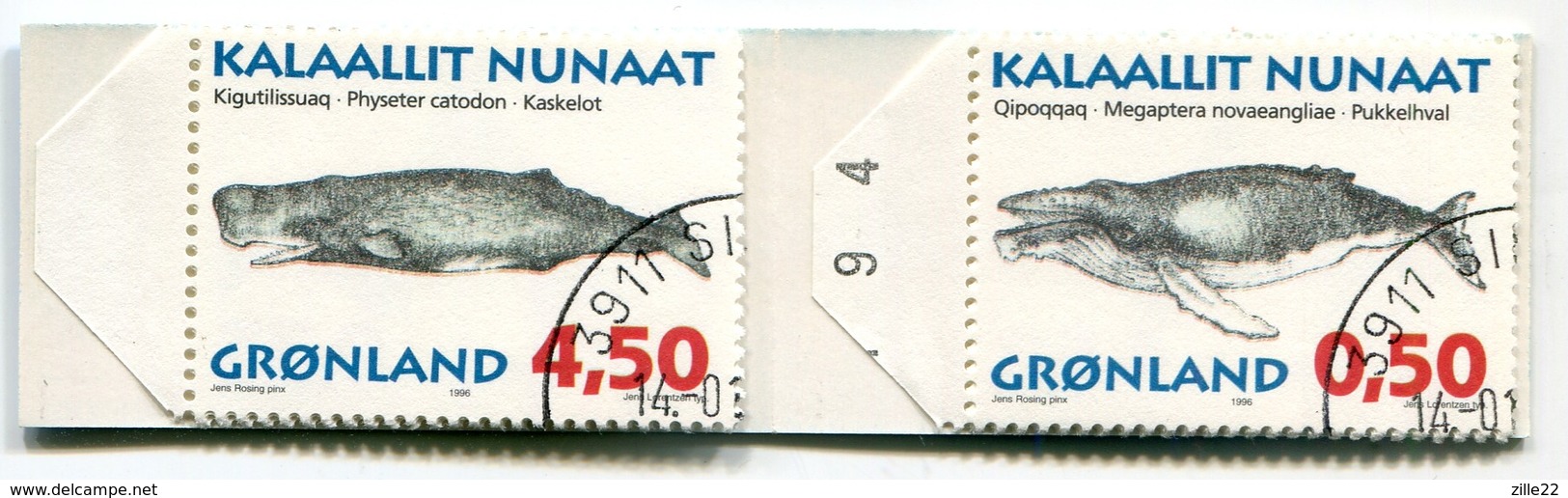 Grönland Mi# Automaten-MH 1 Gestempelt - Fauna Whales - Markenheftchen