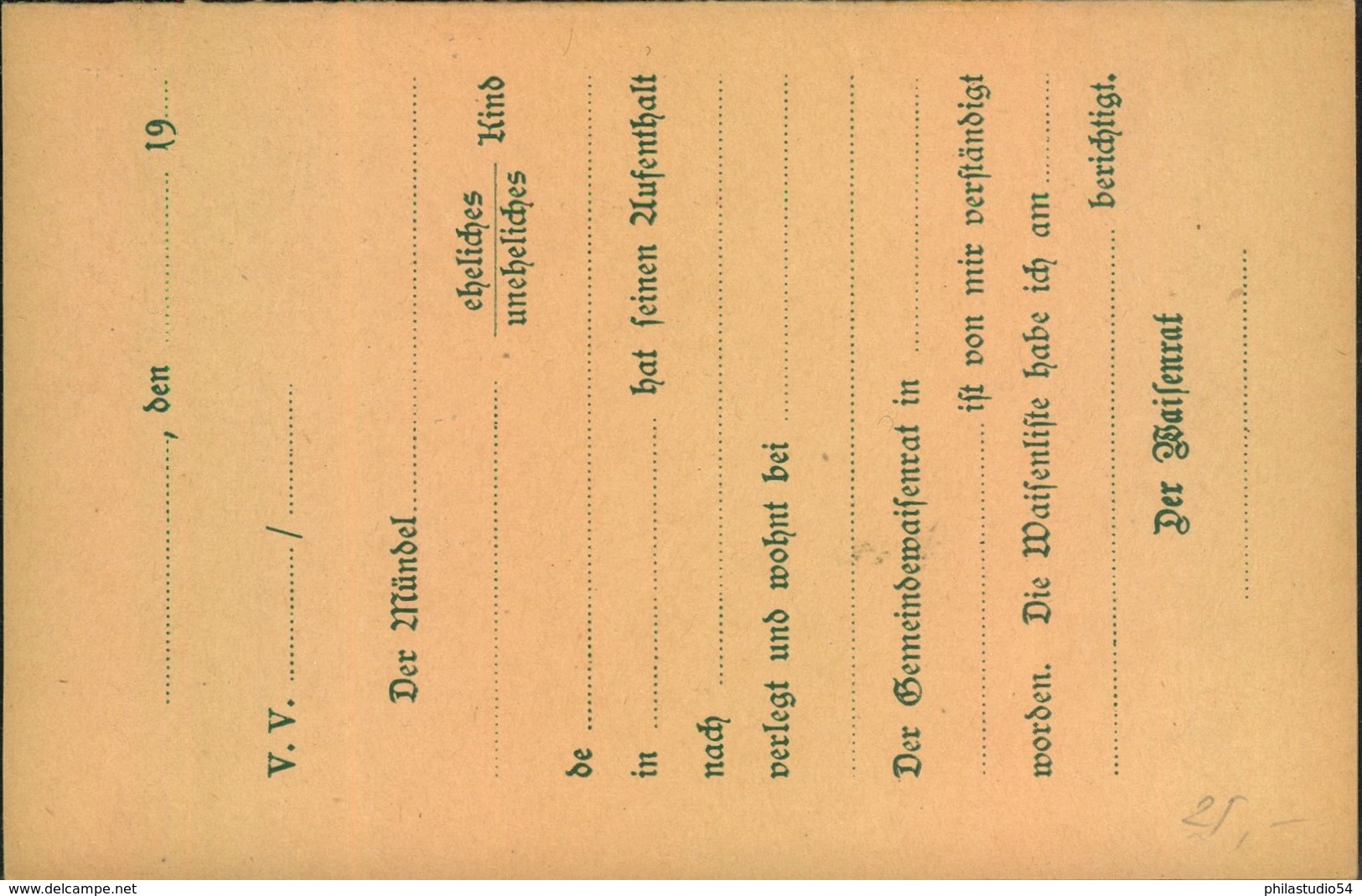 7 1/2 Pfg. Doppelkarte "An Den Gemeindewaisenrat" Beide Teile Blanko Gestempel "MÜNCHEN" - Postal  Stationery
