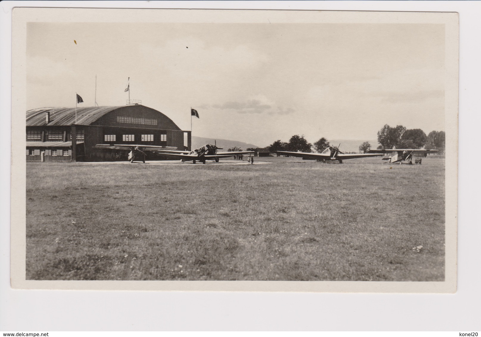 Vintage Rppc Lufthansa Junkers J-13, J-24 & Fokker F-7 @ Konstanz Airport - 1919-1938: Entre Guerres