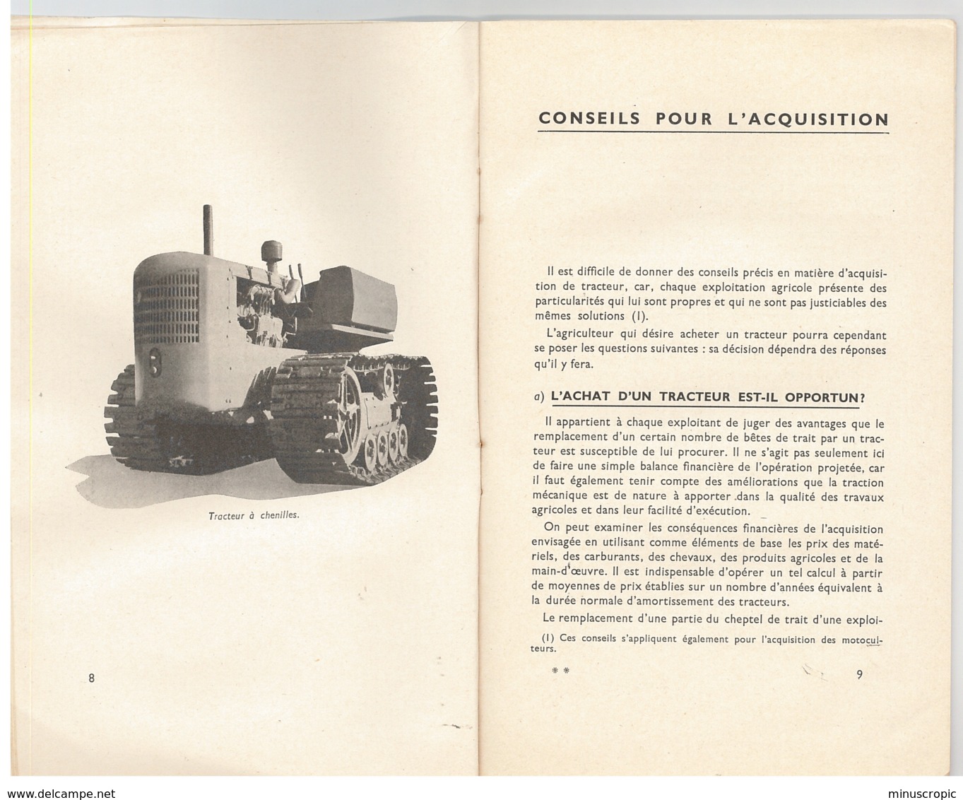Les Tracteurs Agricoles - Comment Choisir, Utiliser, Entretenir - 1950 - Auto