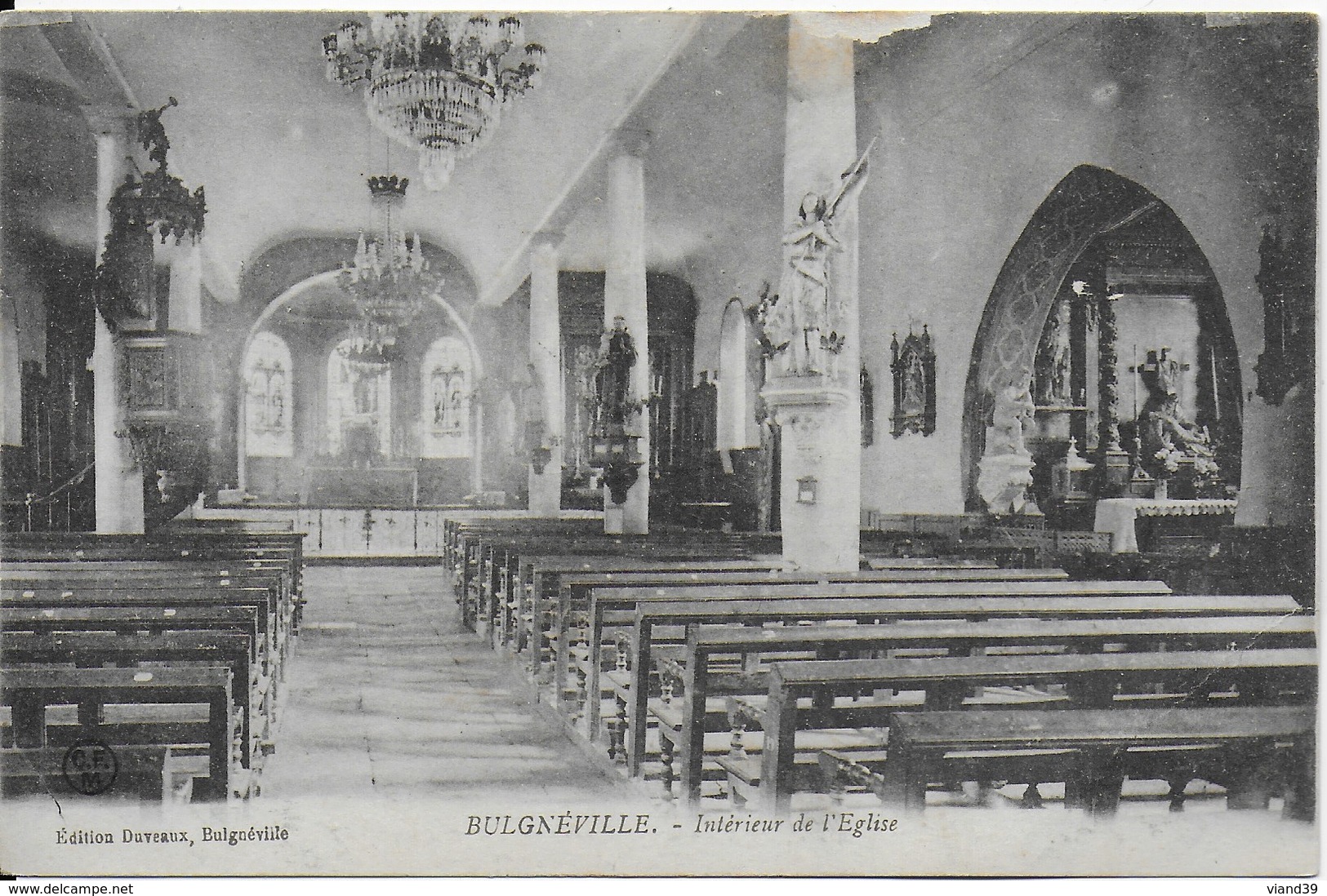 Blugnéville : Intérieur De L'Eglise ; Editions Duveaux  -  JCR 7 - Bulgneville