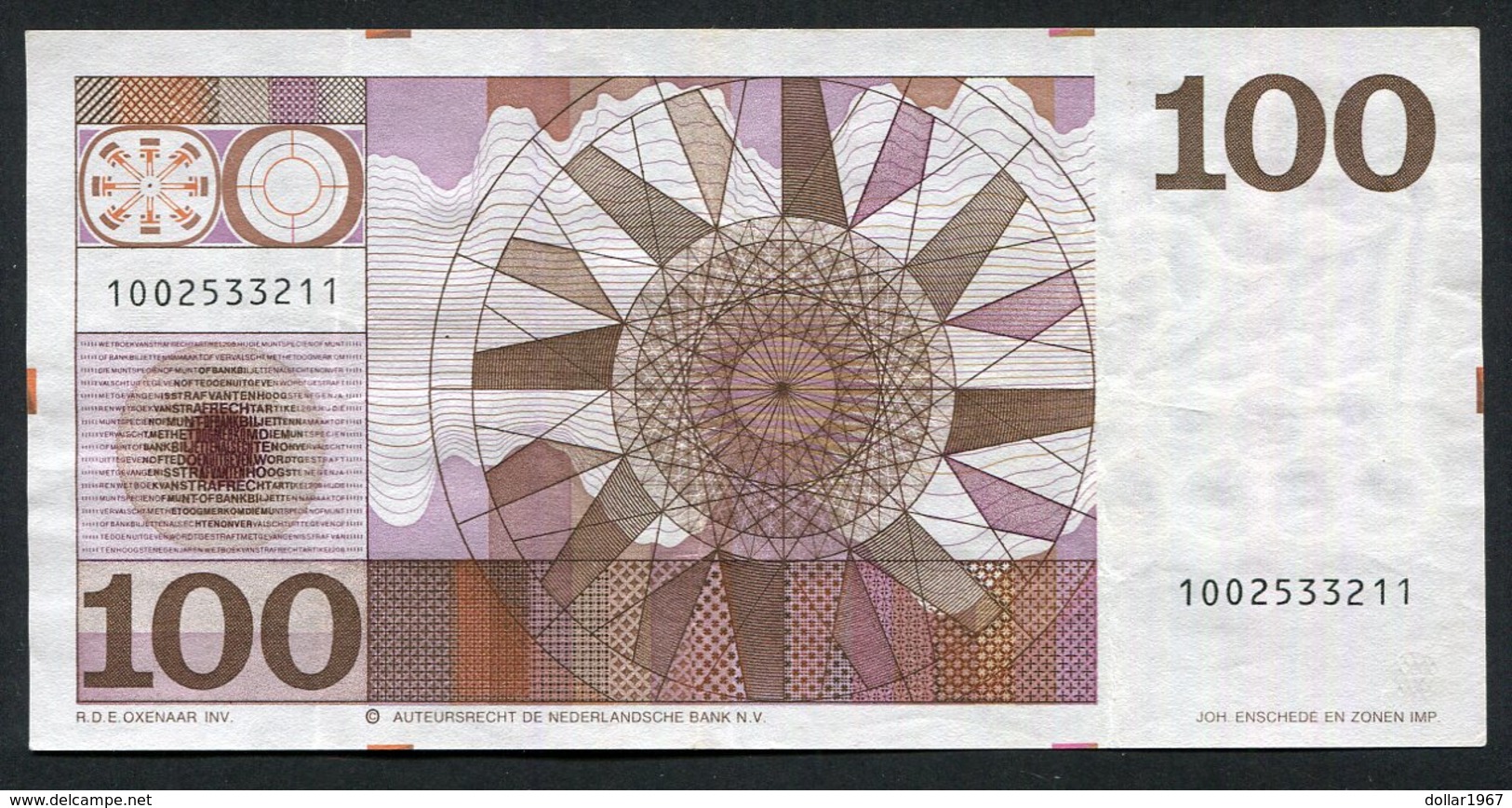 :Netherlands  -  100 Gulden 14-7-1970 'Michiel De Ruyter' ( 1002533211 ) - 100 Florín Holandés (gulden)