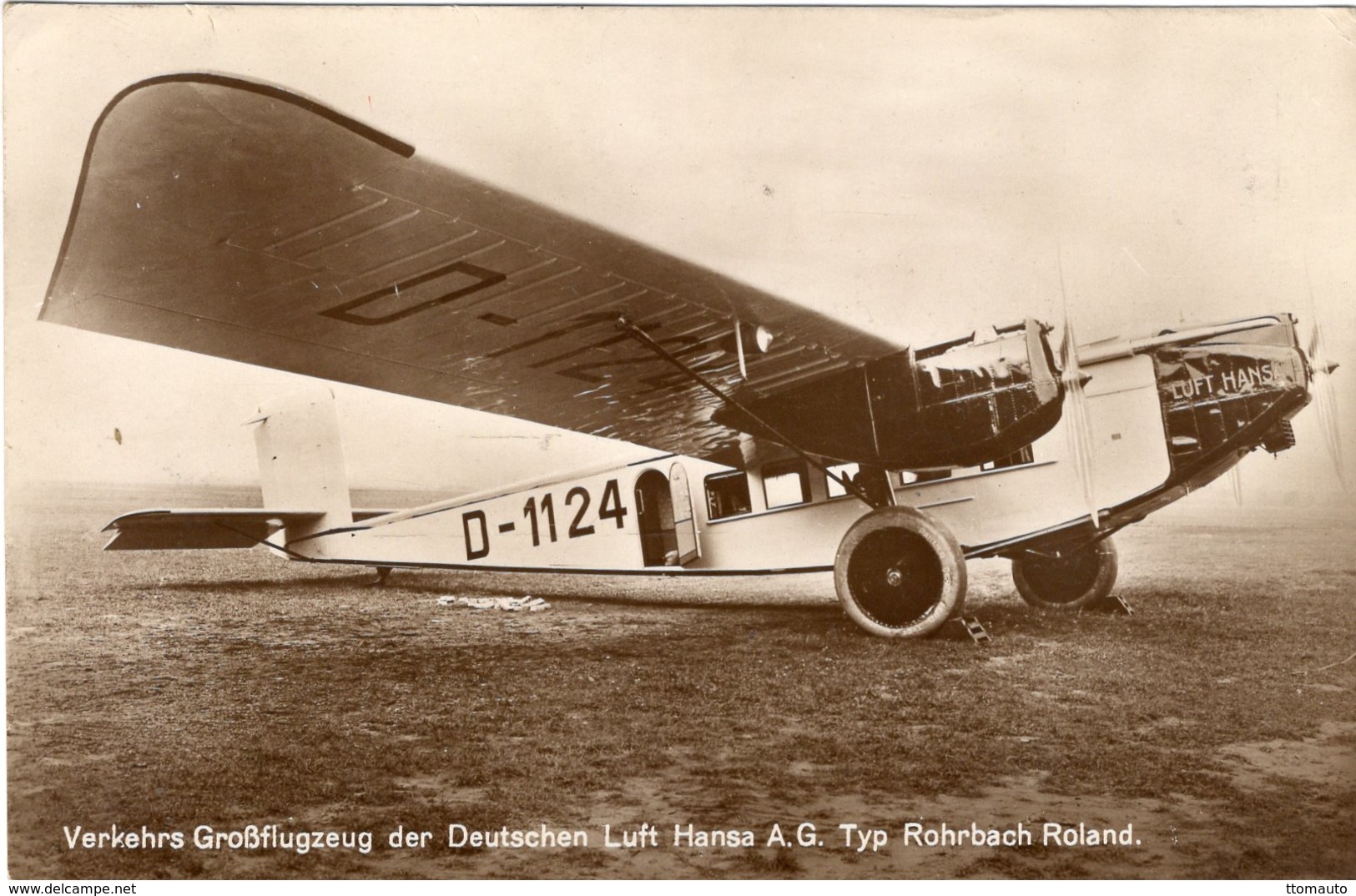 Verkehrs Grossflugzeug Der Deutschen Luft Hansa AG Typ Rohrbach Roland  -  CPA - 1919-1938: Entre Guerres