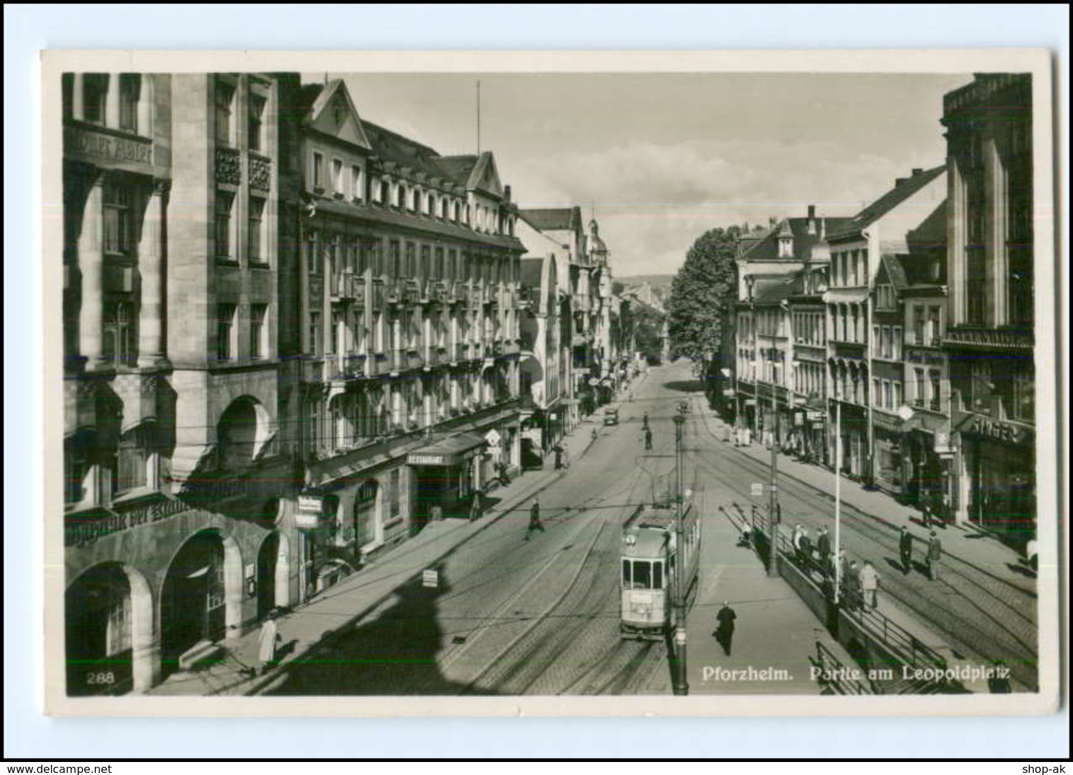 Y12941/ Pforzheim Leopoldplatz Straßenbahn 1941 Foto AK - Altri & Non Classificati