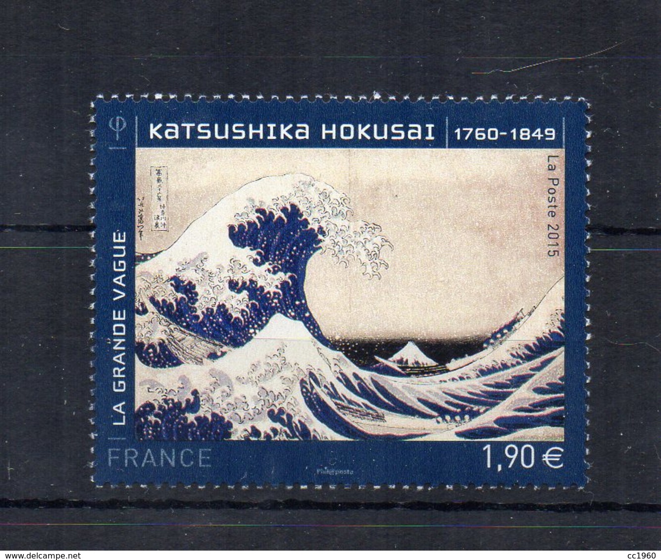 Francia - 2015 - Arte -  La Grande Vague Di Katsushika Hokusai - 1 Valore Da Euro 1,90 - Nuovo ** - (FDC20768) - Nuovi
