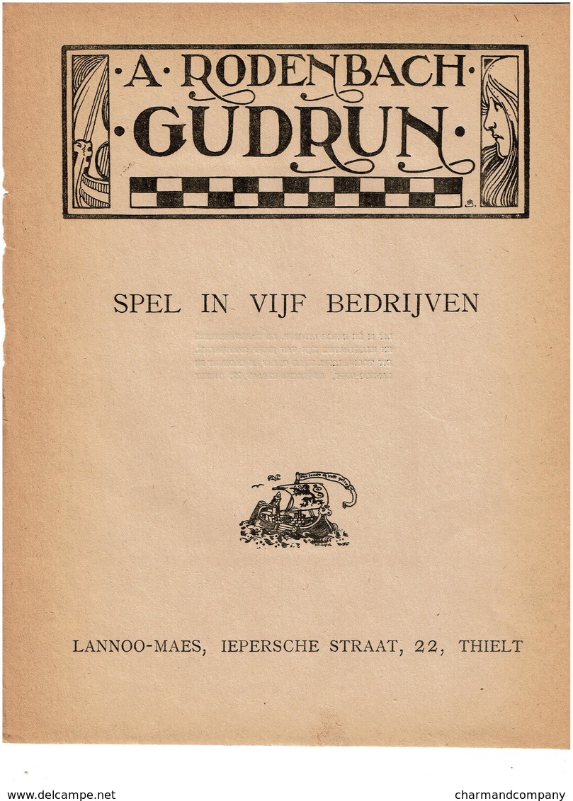 1920s - 11 original ART NOUVEAU / JUGENSTIL prints from GUDRUN (A. Rodenbach) signed Josef SPEYBROUCK - 12 scans