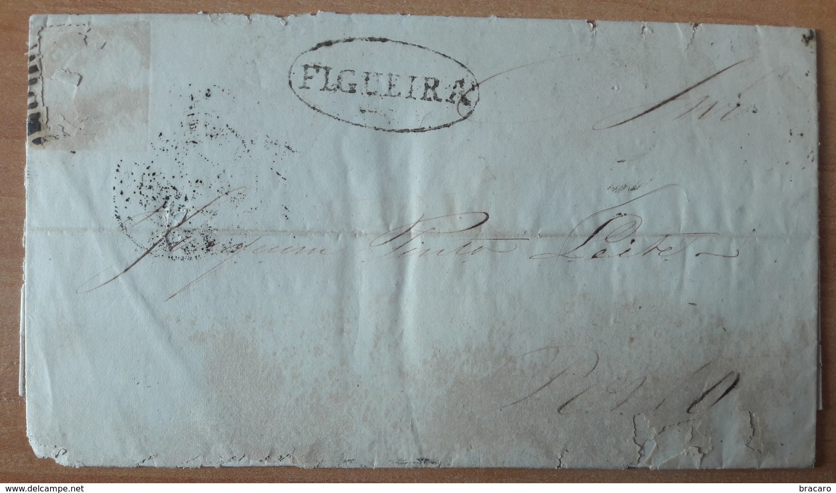 Portugal - COVER - No Stamp (1860) - Cancel: Figueira + Porto - Lettres & Documents