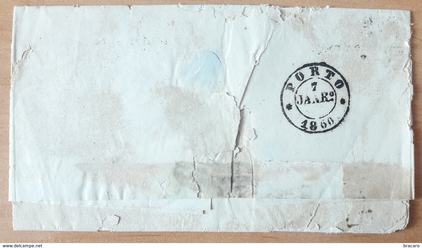Portugal - COVER - No Stamp (1860) - Cancel: Figueira + Porto - Storia Postale