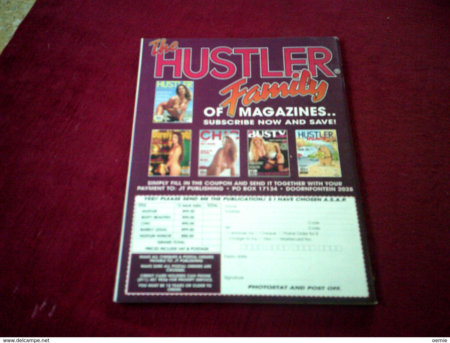 HUSTLER    VOL 3  N° 6   JUNE  1995 - Pour Hommes