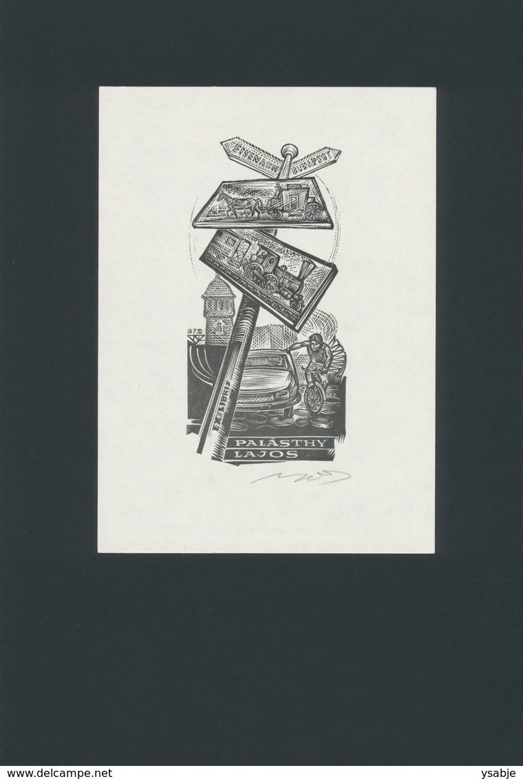 Ex Libris Palasthy Lajos - Lázár László Nagy (1935-) Gesigneerd - Bookplates