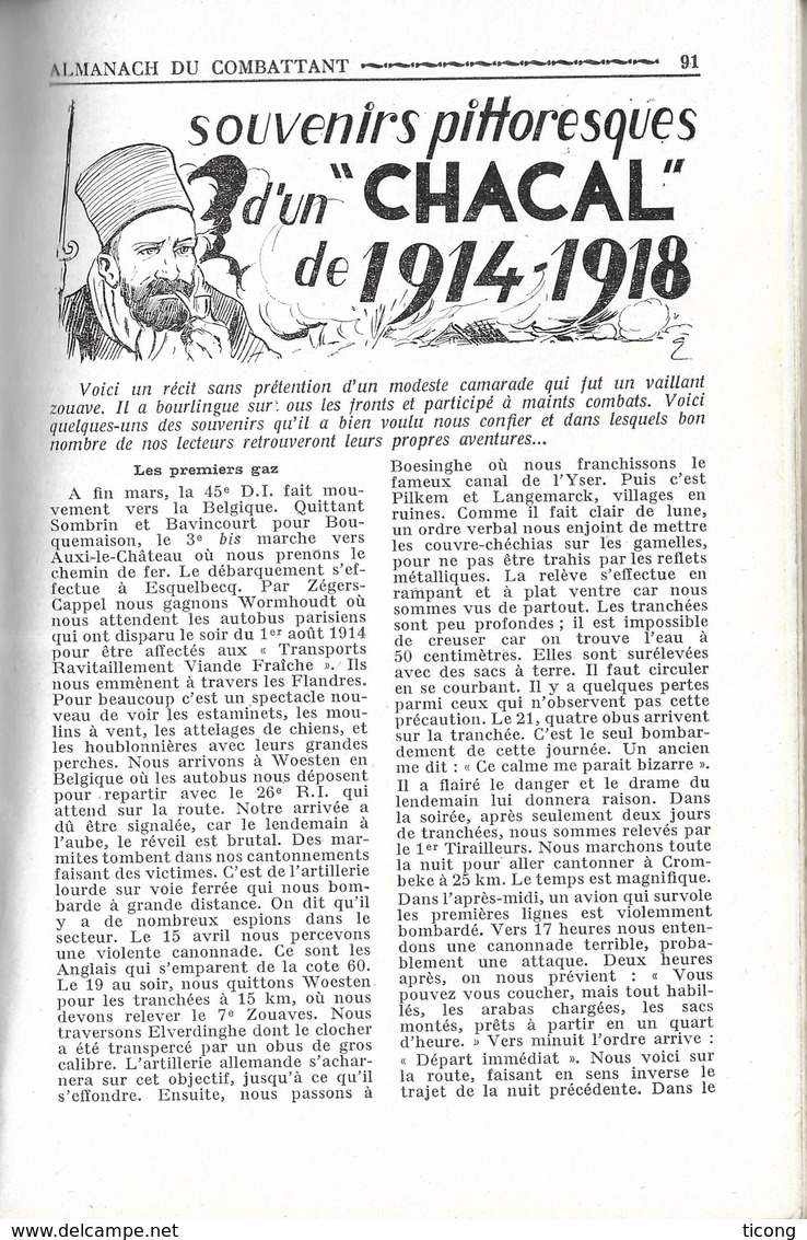 MILITARIA - ALMANACH DU COMBATTANT 1962, STEENSTRAETE 1915, COMMANDANT LAPEBIE, JEAN GUITTON, MESSAGE POUR L EMPEREUR... - Frans