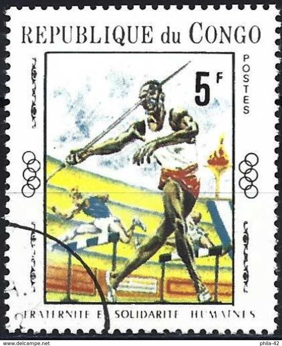 Congo (Braz) 1970 - Mi 218 - YT 253E ( Olympics Games : Javelin Throwing ) - Oblitérés