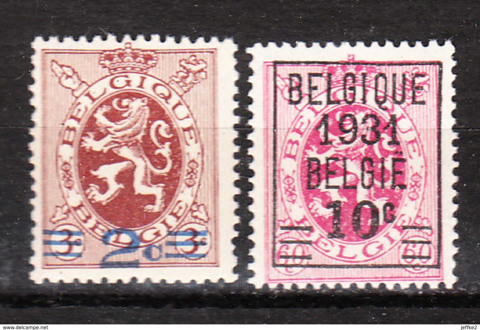 315/16**  Lions Héraldiques Surchargés - Série Complète - MNH** - COB 2.50 - Vendu à 12.50% Du COB!!!! - Neufs