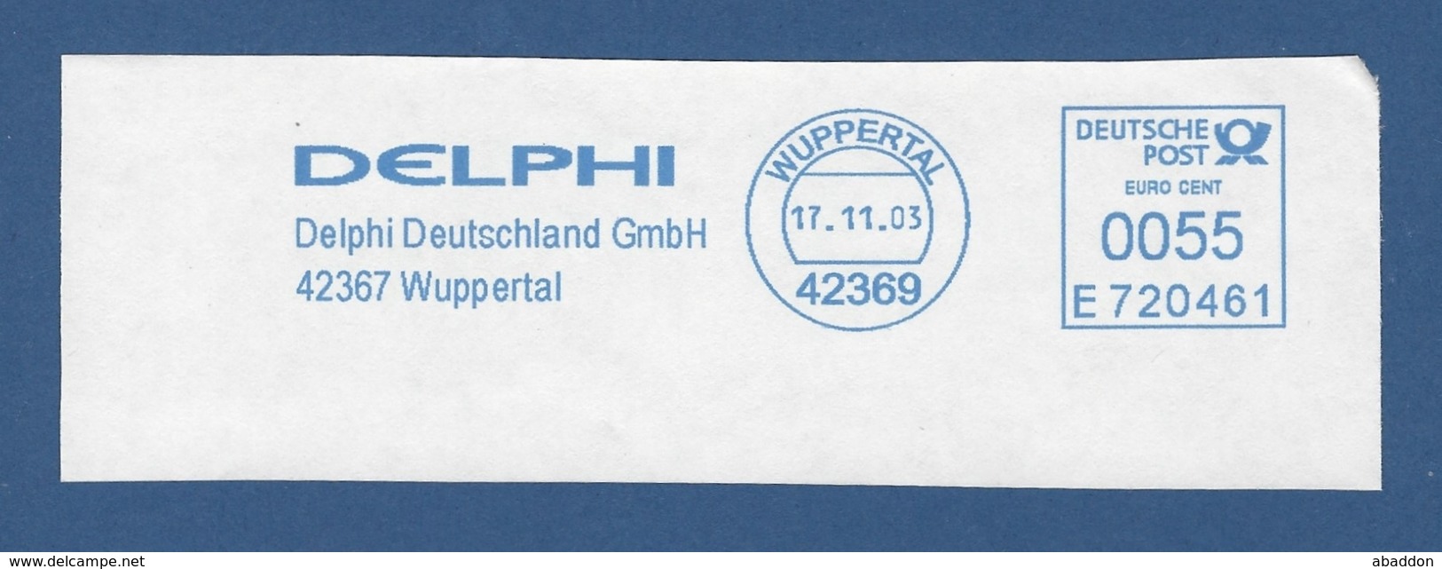 BRD AFS - WUPPERTAL, Delphi Deutschland GmbH 2003 - Franking Machines (EMA)