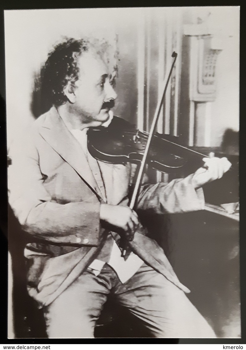 Albert Einstein Play Violino Carte Postale - Advertising