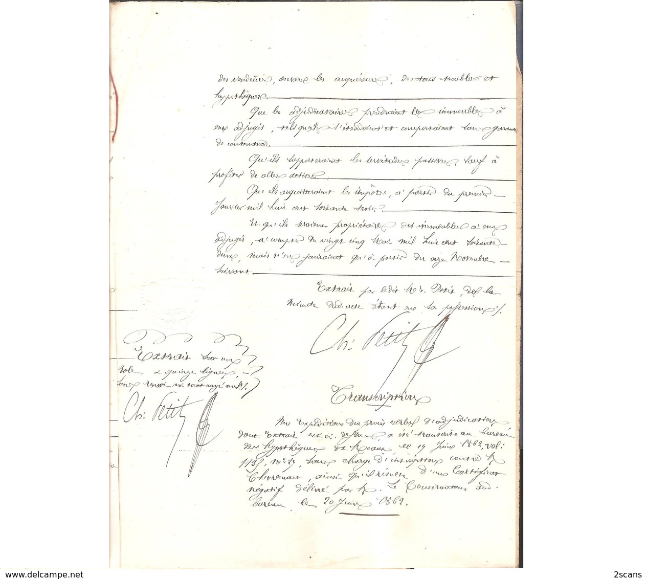 77 VILLENOY - 1862 - Requête De M. Et Mme BLANC Au Profit De M. CHEVREMONT - (Meaux, Provins, MASSOUL, Boissy-le-Châtel) - Villenoy