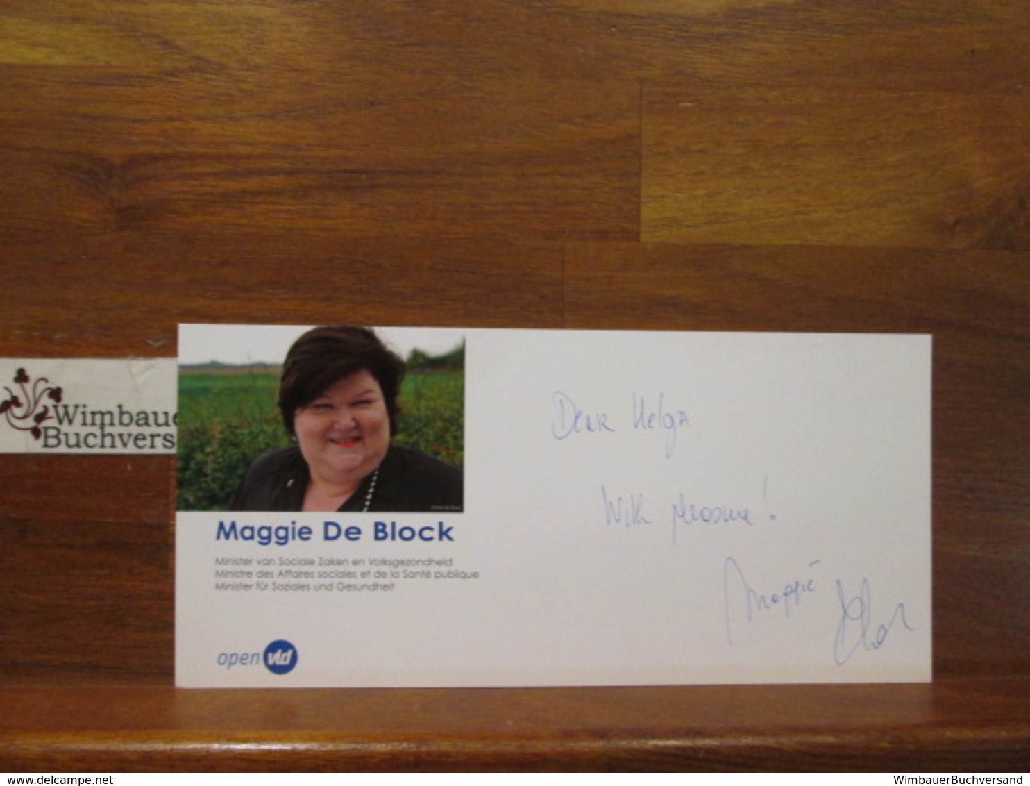 Original Autogramm Maggie De Block Flämische Ministerin /// Autogramm Autograph Signiert Signed Signee - Autres & Non Classés