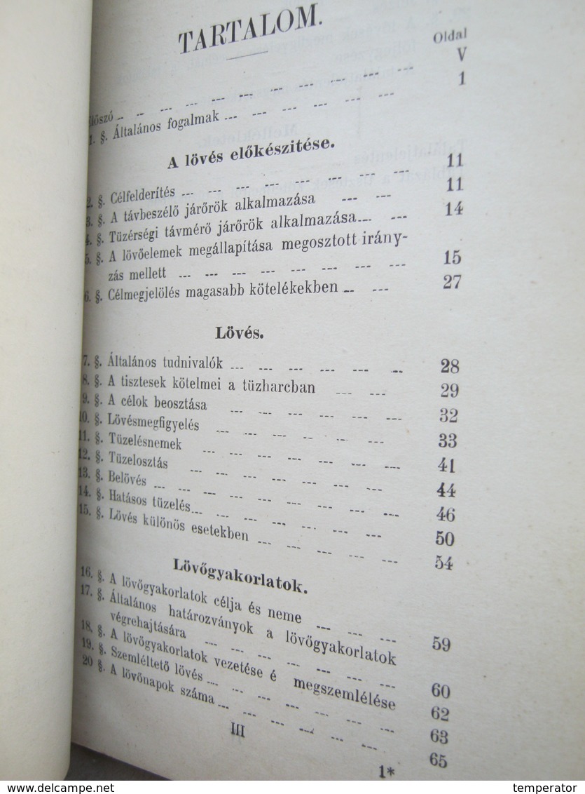 LÖVŐ ÚTMUTATAS - Tábori és Hegyi ágyúk Számára - Budapest, 1916. ( 94 Pages ) - Altri & Non Classificati