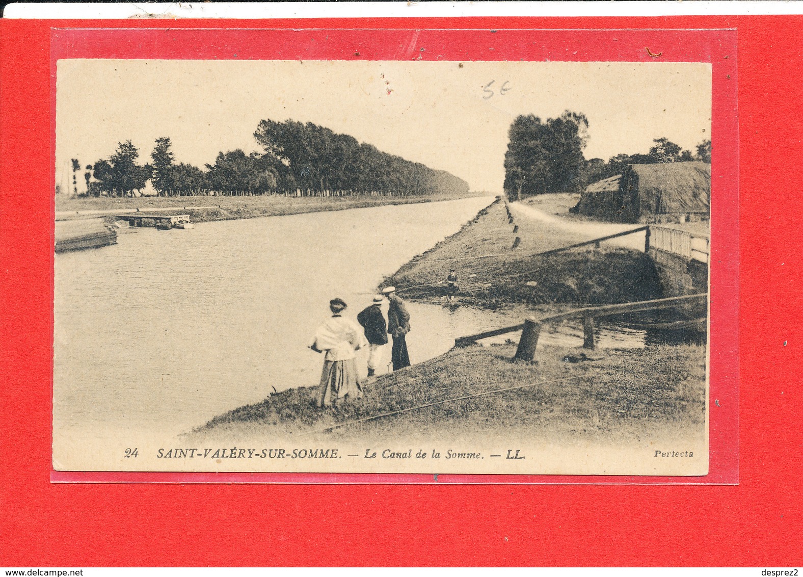 80 SAINT VALERY Cpa Animée Le Canal De La Somme   24  LL - Saint Valery Sur Somme