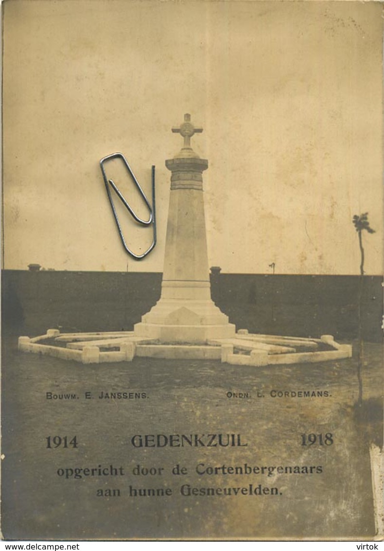 KORTENBERG- CORTENBERG  Gedenkzuil 1914 - 1918 Aan Hunne Gesneuvelden ( Guerre - Oorlog ) - Kortenberg