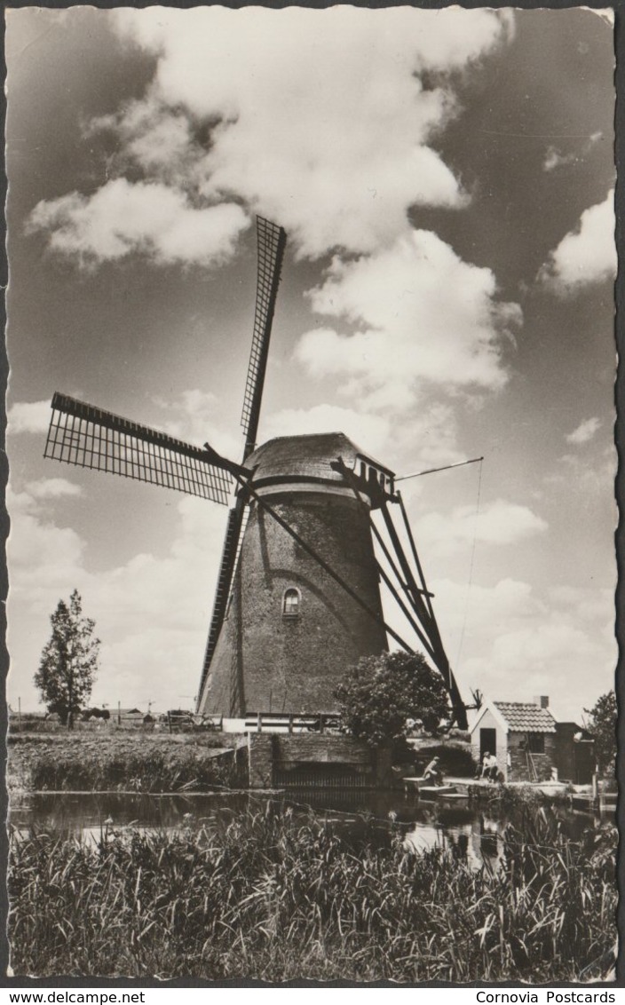 Hollandse Molen, Kinderdijk, 1961 - Spanjersberg Foto Briefkaart - Field Post Office - Kinderdijk