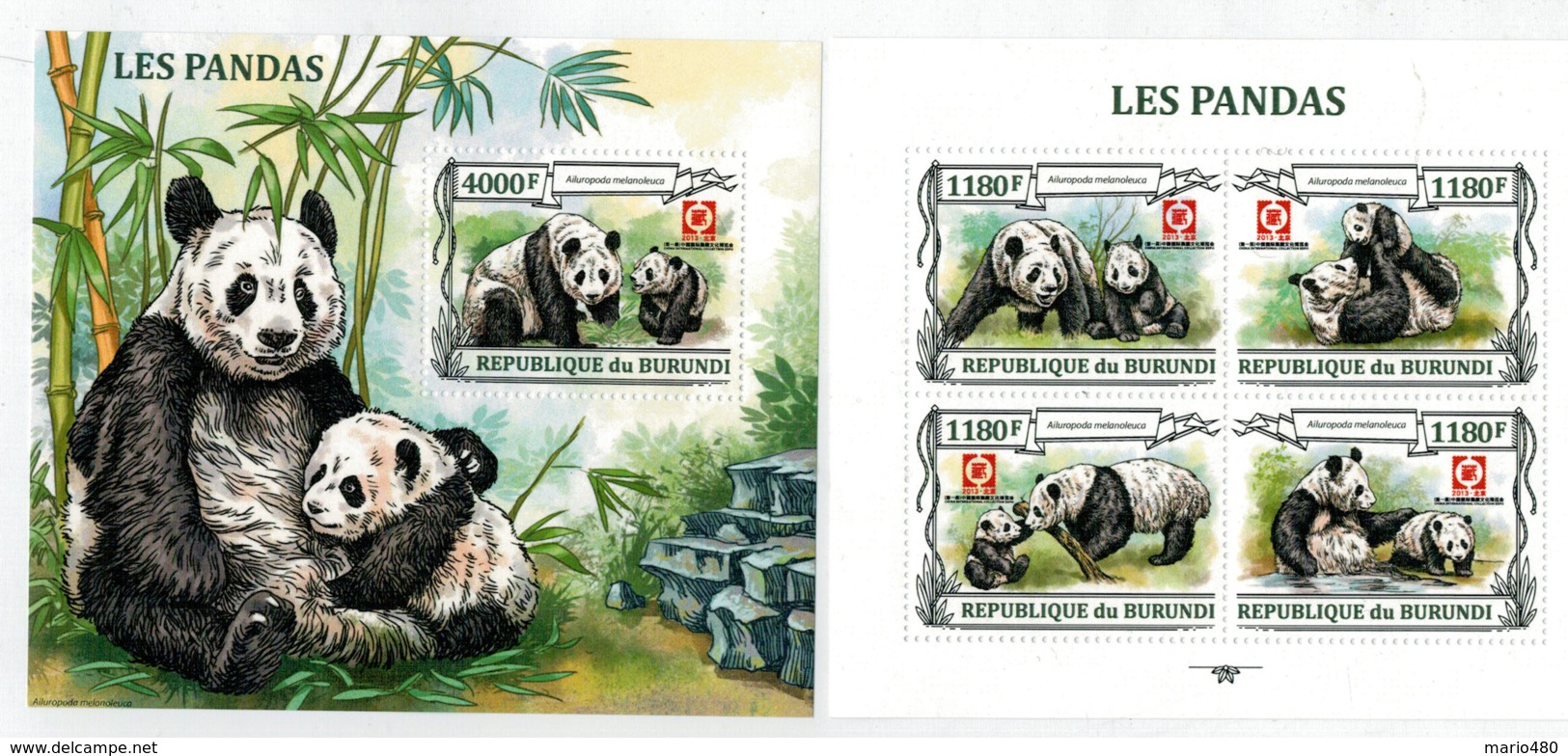 REPUBLIQUE  DU  BURUNDI      LES  PANDAS    2 SHEETS  MNH** - Burundi