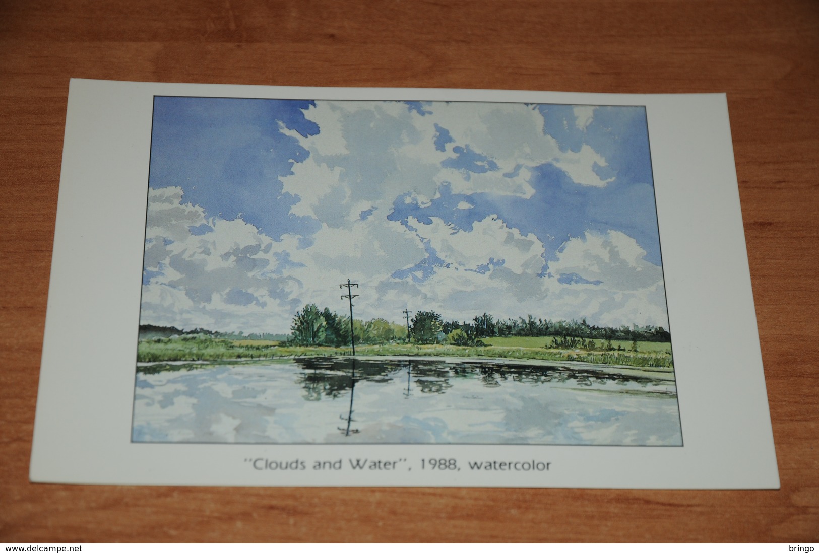 3362-           CANADA, ALBERTA, EDMONTON, DEAN TATUM REEVES / CLOUDS AND WATER - 1988, WATERCOLOR - Edmonton