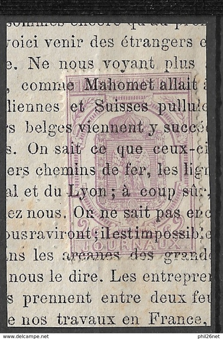 France   Timbre Pour Journaux  N° 7  Oblitéré Sur Fragment   B/TB      - Giornali