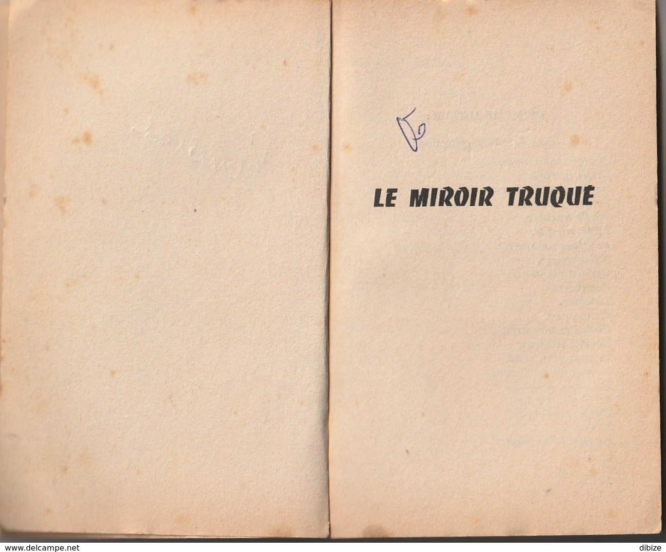 Roman. Marc Agapit. Le Miroir Truqué. Fleuve Noir. Angoisse N° 240. Année 1973 - Fantastique