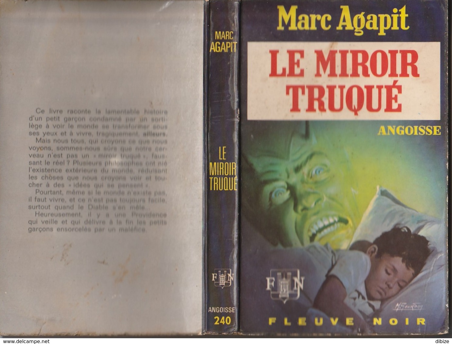 Roman. Marc Agapit. Le Miroir Truqué. Fleuve Noir. Angoisse N° 240. Année 1973 - Fantastique