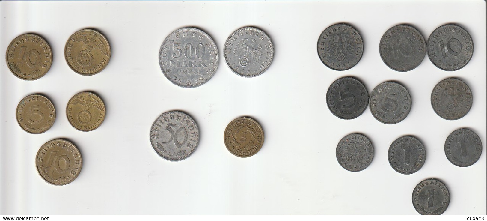 LOT DE MONNAIES - 10 Reichspfennig