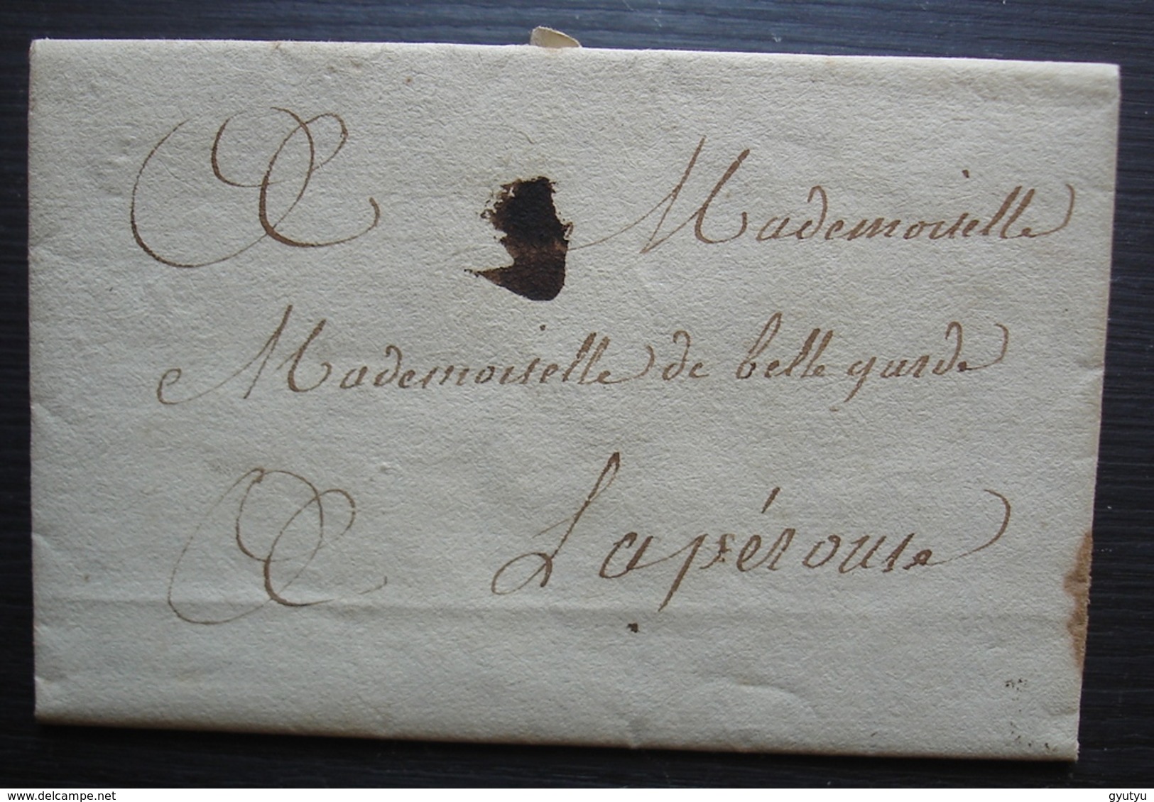 Tournon 1803 Lettre Intéressante Pour Mademoiselle De Belllegarde à Lapérouse - 1801-1848: Precursors XIX