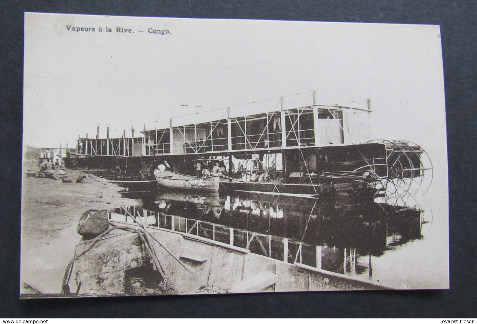 Carte Postale Congo Vapeurs à La Rive Ship Boat Bateau - Belgian Congo