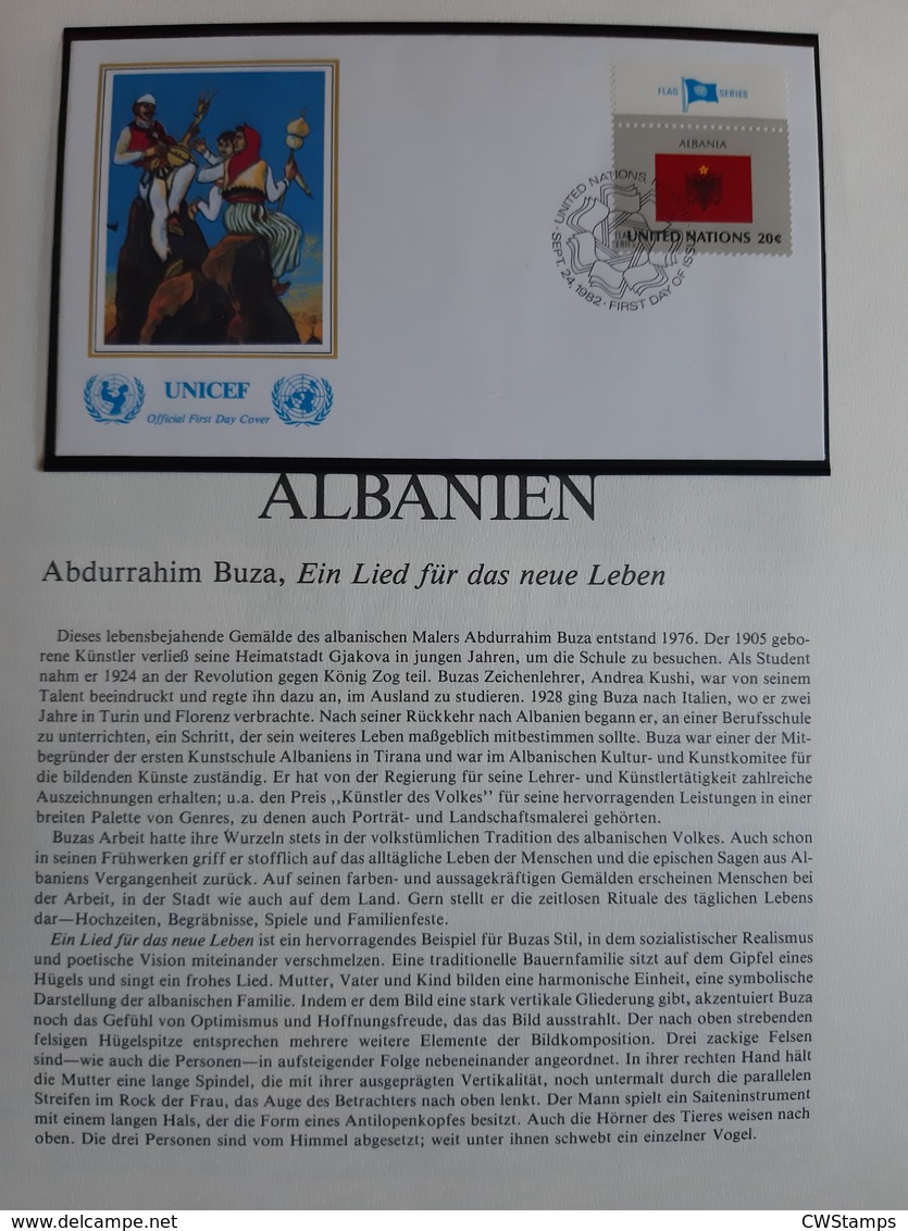 Wereld Unicef / Verenigde Naties Mostly Only Pages With Stamps Photographed - Sammlungen (im Alben)