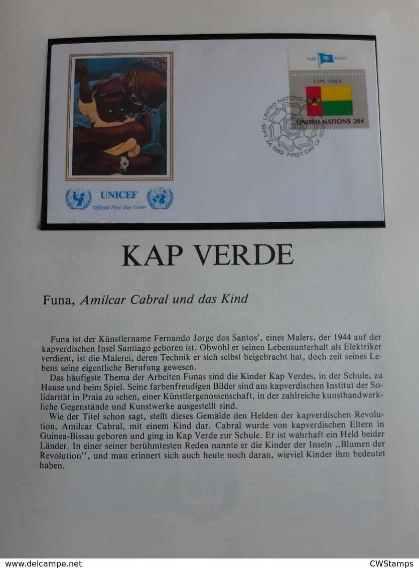 Wereld Unicef / Verenigde Naties mostly only pages with stamps photographed