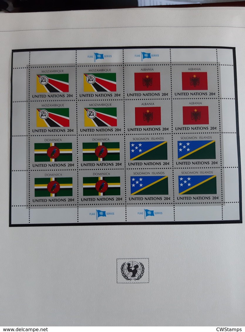 Wereld Unicef / Verenigde Naties mostly only pages with stamps photographed