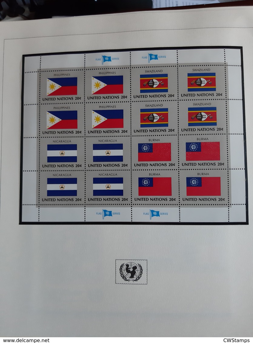 Wereld Unicef / Verenigde Naties mostly only pages with stamps photographed