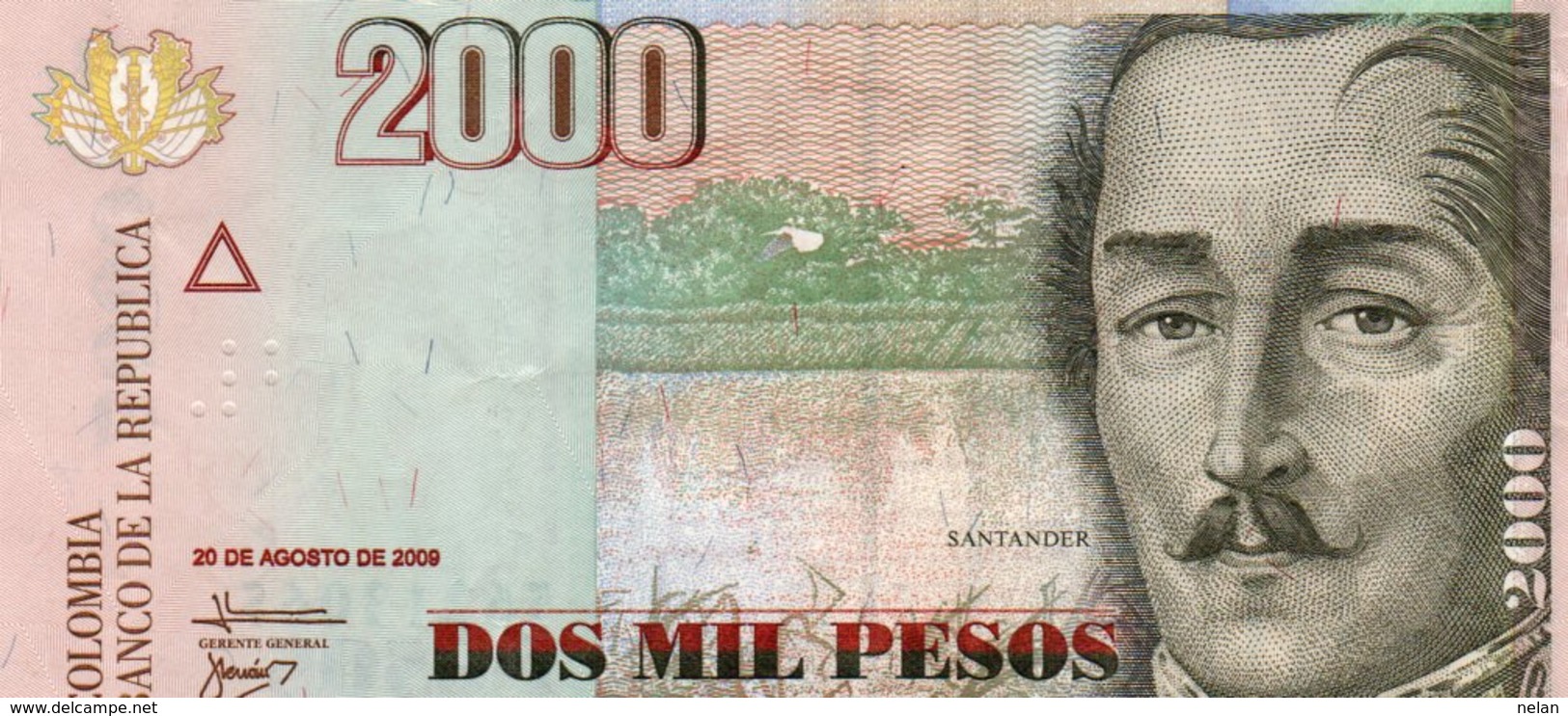 COLOMBIA 2000 PESOS  2009 P-457k  CIRC. - Colombia